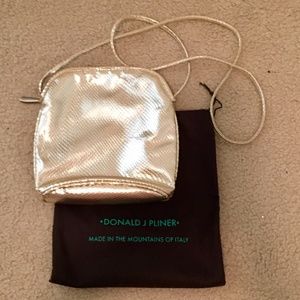 Donald J. Pliner Couture Gold Python Crossbody Bag